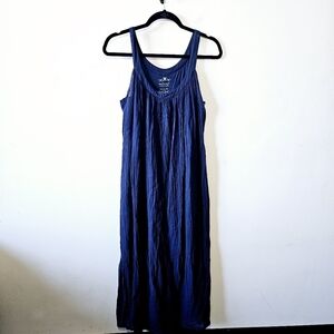 Velvet By Graham & Spencer Flowy Maxi Dress Size XS Oversized Navy Blue